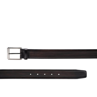 Magnanni 1552 Vega Men's Brown Arcade Patina Calf-Skin Leather Belt (MAGB1016)-AmbrogioShoes