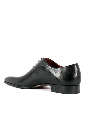 Magnanni 20120 Sanchez II Black Grabado Embossed / Calf-Skin Leather Oxfords (MAGS1122)