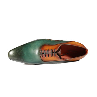 Magnanni 20120 Sanchez II Men's Shoes Brown & Green Grabado Print / Calf-Skin Leather Oxfords (MAGS1090)-AmbrogioShoes
