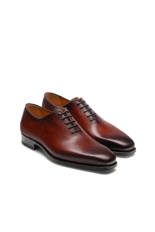 Magnanni 20702 Crucero Cognac Calf-Skin Leather Whole-cut Oxfords (MAGS1045)-AmbrogioShoes