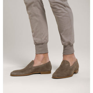 Magnanni 22221 Lecera Men's Shoes Crosta Torba Suede Leather Slip-On Loafers (MAG1055)-AmbrogioShoes