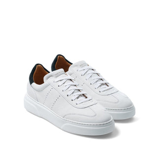 Magnanni 22444 Reina-II Cognac Men's Shoes White & Crosta Black Calf-Skin Leather Sneakers (MAG1027)-AmbrogioShoes