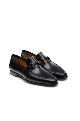 Magnanni 22775 Diago-II Black Calf-Skin Horsebit Loafers (MAGS1082)-AmbrogioShoes