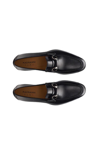 Magnanni 22775 Diago-II Black Calf-Skin Horsebit Loafers (MAGS1082)-AmbrogioShoes