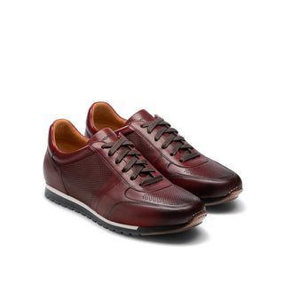 Magnanni 22882 Brava Men's Shoes Tinto Burgundy Calf-Skin Leather Sneakers (MAG1028)-AmbrogioShoes