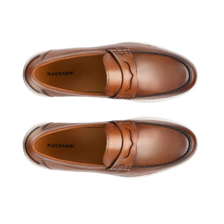 Magnanni 23141 Haydin Cognac Men's Shoes Boltan Cognac Calf-Skin Leather Sneakers (MAG1024)-AmbrogioShoes