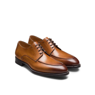 Magnanni 23335 Alva Men's Shoes Brown Tabaco Calf-Skin Leather Derby Oxfords (MAG1046)-AmbrogioShoes