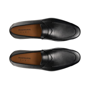 Magnanni 23802 Diezma-II Black Full Grain Leather Penny Loafers (MAGS1054)-AmbrogioShoes