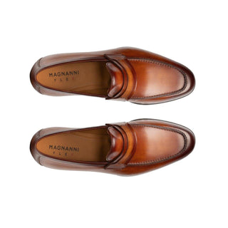 Magnanni 23822 Daniel Brown Calf-Skin Leather Penny Loafers (MAGS1008)-AmbrogioShoes