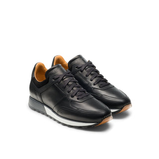 Magnanni 23961 Arco Black Leather Casual Sneakers (MAGS1103)-AmbrogioShoes