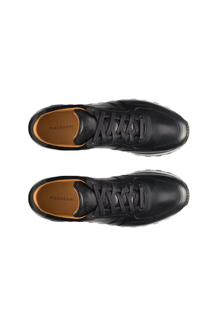 Magnanni 23961 Arco Black Leather Casual Sneakers (MAGS1103)
