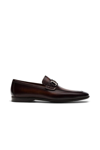 Magnanni 24379 Raso Brown Calf-Skin Leather Slip-On Penny Loafers (MAGS1079)-AmbrogioShoes