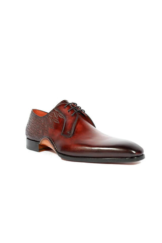 Magnanni 24834 Hayos Burgundy Laser Print / Calf-Skin Leather Derby (MAGS1123)-AmbrogioShoes