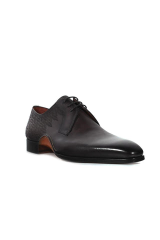 Magnanni 24834 Hayos Gray Laser Print / Calf-Skin Leather Derby (MAGS1132)-AmbrogioShoes