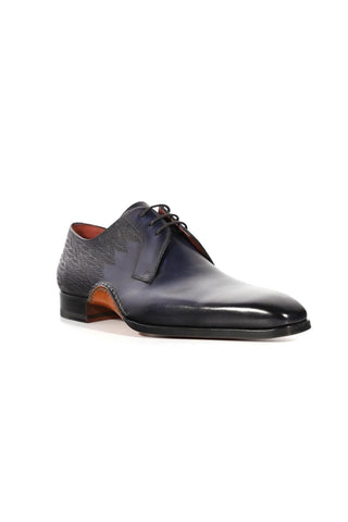 Magnanni 24834 Hayos Navy Laser Print / Calf-Skin Leather Derby (MAGS1133)-AmbrogioShoes
