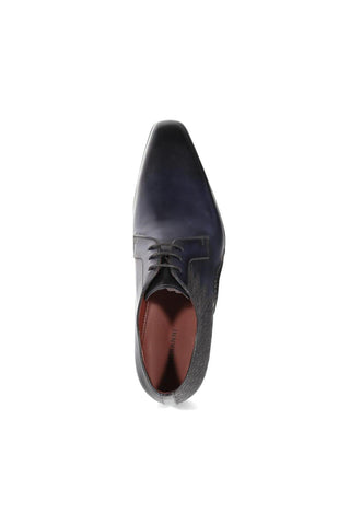 Magnanni 24834 Hayos Navy Laser Print / Calf-Skin Leather Derby (MAGS1133)-AmbrogioShoes