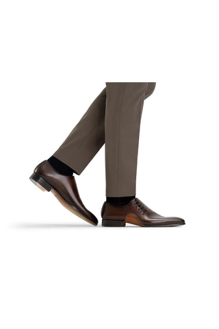 Magnanni Abrahan Tabaco Brown Calf-Skin Leather Whole-Cut Oxfords (MAGS1128)-AmbrogioShoes