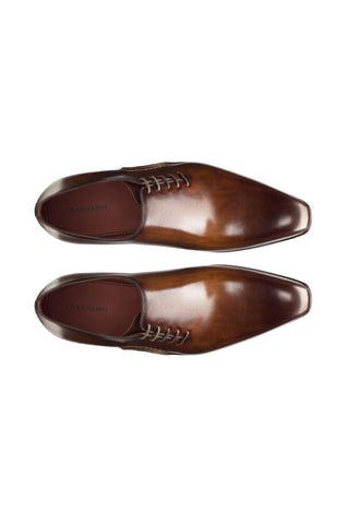 Magnanni Abrahan Tabaco Brown Calf-Skin Leather Whole-Cut Oxfords (MAGS1128)-AmbrogioShoes