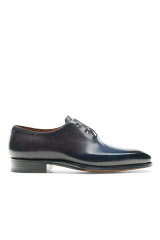 Magnanni Alexander 22972 Navy & Gray Leather Whole-Cut Oxfords (MAGS1108)