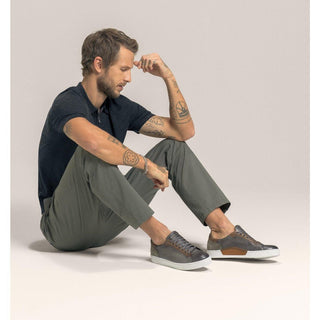 Magnanni Amadeo Cognac & Brown Calf-Skin Leather Casual Sneakers (MAGS1014)-AmbrogioShoes