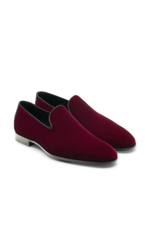 Magnanni Jareth 22334 Burgundy Velvet Formal/Loafers (MAGS1117)-AmbrogioShoes