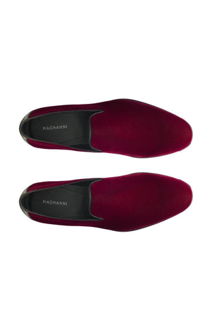 Magnanni Jareth 22334 Burgundy Velvet Formal/Loafers (MAGS1117)