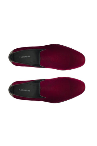 Magnanni Jareth 22334 Burgundy Velvet Formal/Loafers (MAGS1117)