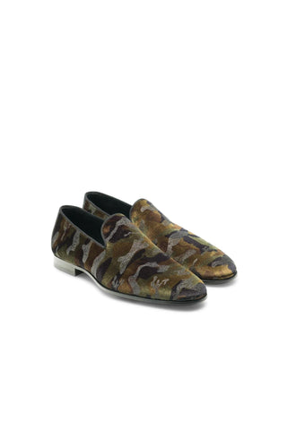Magnanni Jareth 22334 Green Camo Velvet Formal/Loafers (MAGS1119)