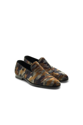 Magnanni Jareth 22334 Khaki Camo Velvet Formal/Loafers (MAGS1120)-AmbrogioShoes