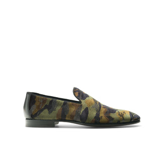 Magnanni Jareth 22334 Men's Shoes Green Camo Velvet Formal/Loafers (MAGS1119)-AmbrogioShoes
