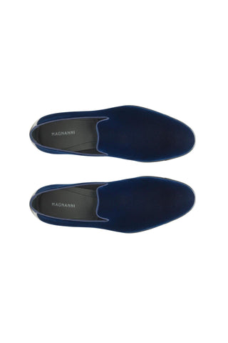 Magnanni Jareth 22334 Navy Velvet Formal/Loafers (MAGS1121)-AmbrogioShoes