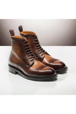 Magnanni Lerato 24786 Medium Brown Leather Derby Boots (MAGS1137)