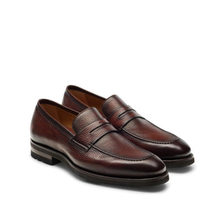Magnanni Matlin III 24671 Brown Full Grain Leather Casual Penny Loafers (MAGS1109)-AmbrogioShoes