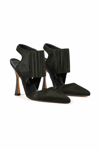 Manolo Blahnik Pony & Leather Pump