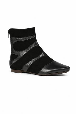 Manolo Blahnik Suede & Leather Flat Boots