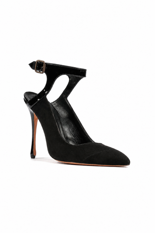 Manolo Blahnik Suede & Leather Pump