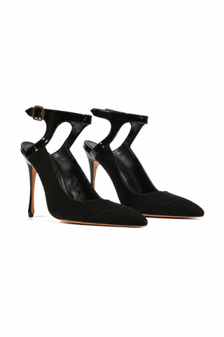 Manolo Blahnik Suede & Leather Pump