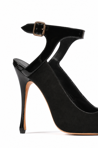 Manolo Blahnik Suede & Leather Pump