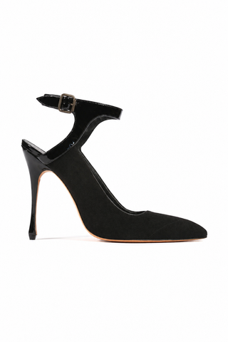 Manolo Blahnik Suede & Leather Pump