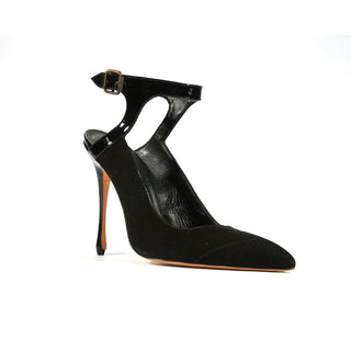 Manolo Blahnik Women's Designer Designer Shoes Brown Calf-Skin Leather High-heel Pumps (MB1503)-AmbrogioShoes