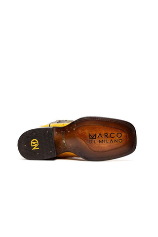 Marco Di Milano Alabama Buttercup Exotic Ostrich Skin Cowboy Boot (MDM1225)