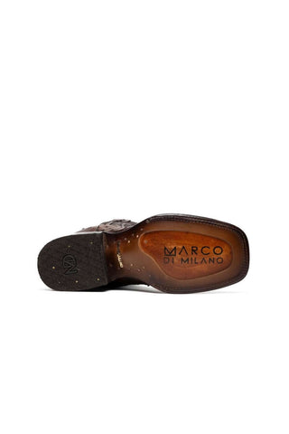 Marco Di Milano Alabama Kango Tabac Exotic Ostrich Skin Cowboy Boot (MDM1221)