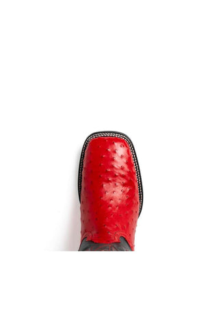 Marco Di Milano Alabama Red Ostrich Skin Cowboy Boot (MDM1222)