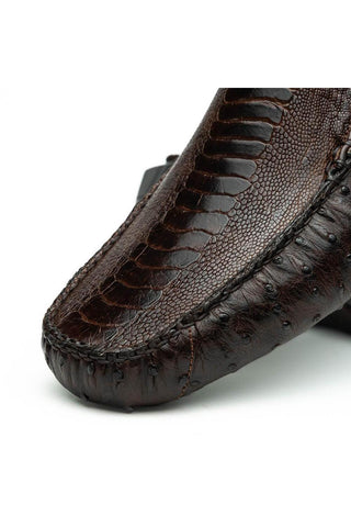 Marco Di Milano Alba Brown Ostrich Driver Loafer (MDM1206)