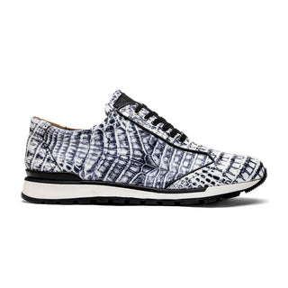 Marco Di Milano Alonzo Men's Shoes Genuine Caiman Crocodile Casual Sneakers (MDM1165)-AmbrogioShoes