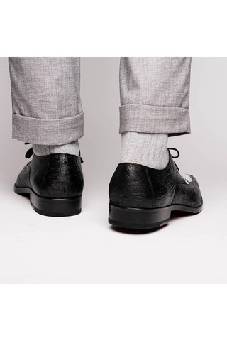 Marco Di Milano Andretti Black & White Ostrich Leg Derby (MDM1181)