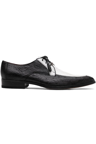 Marco Di Milano Andretti Black & White Ostrich Leg Derby (MDM1181)