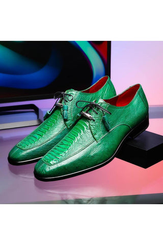 Marco Di Milano Andretti Green Lemon Exotic Ostrich Leg Derby (MDM1181)