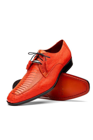 Marco Di Milano Andretti Orange Exotic Ostrich Leg Derby (MDM1181)