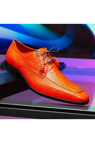 Marco Di Milano Andretti Orange Ostrich Leg Derby (MDM1181)